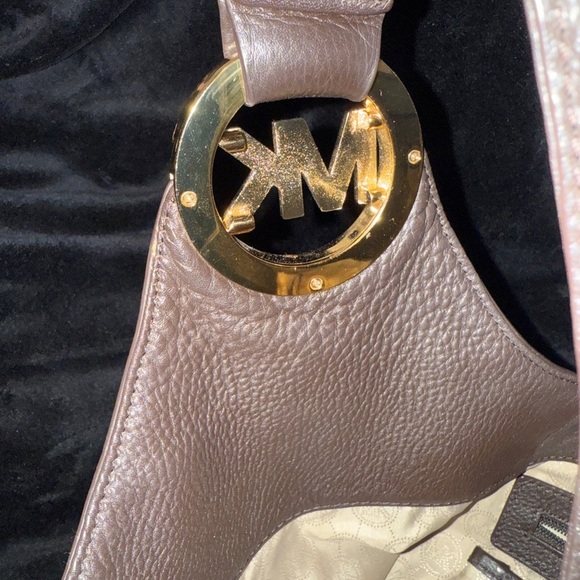 Michael Kors Chocolate Brown Hobo Bag with Gold Detail - Picture 11 of 17